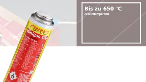 Rothenberger Industrial 12x Minigas Gaskartusche 150 ml / 85 g | 7/16“ EU | Gasgemisch: 30% Propan, 70% Butan
