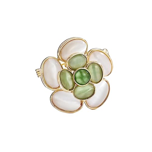 Image of Flower Brooch for Women Rhinestone Flower Brooch Pins Floral Brooches Jewelry Gift for Mom Wife