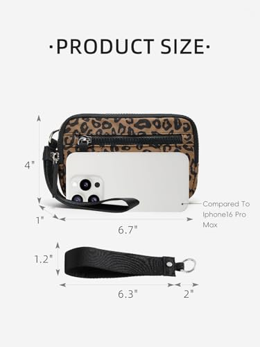 Image of WESTBRONCO Wristlet Wallets for Women - RFID Blocking Quilted Nylon Phone Wallet, Card Holder Purse for Travel & Everyday Use