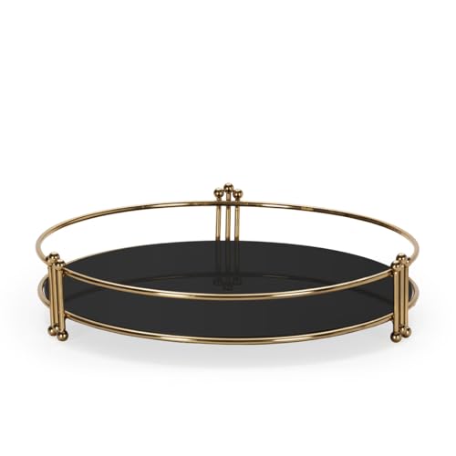 Bandeja 39X39X8 Metal Dorado/Cristal_Alexandrehouse