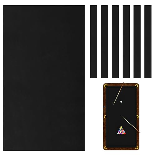 Mixweer Billiard Cloth 8.53ft Pool Table Felt with 6 Cloth Strips Pre Cut Pool Table for Home Clubs Bars Indoor Sports Game(Black)