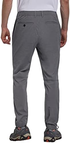 PULI Mens Mountain climbing Chino Joggers Slim Match Stretch Work Tapered Pants with Belt Loops Informal Golf Exercise Jogging 2 3147V84 GuL. AC