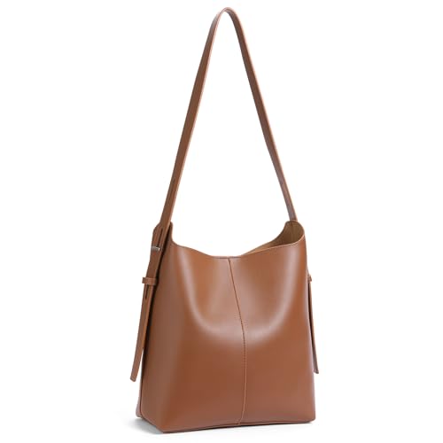 【MATERIALE DI ALTA QUALITÀ】Borsa Donna per signore realizzata in pelle morbida e di alta qualità e fodera in poliestere, design semplice, bello ed elegante. Leggera, traspirante, impermeabile, antimuffa, resistente alla muffa e agli strappi e fodera fine, liscia, confortevole e durevole