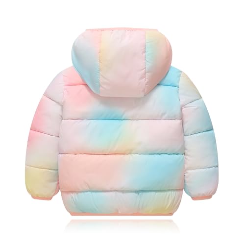 LAVIQK 1-7 Years Baby Boys Girls Toddlers Winter Coats Puffer Jacket with Removable Fur Hooded Down Snow Jacket Warm Fleece Coat Outerwear
