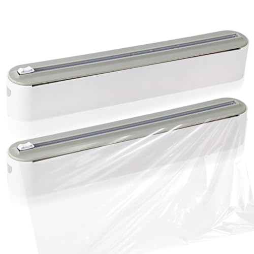 Derouleur Film Alimentaire Magnétique, 2 Pcs Distributeur Papier Aluminium et Film Magnétique,...