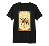 Taurus Horóscopo Tarot Tarjeta Símbolo Zodiaco Tauro Camiseta Premium