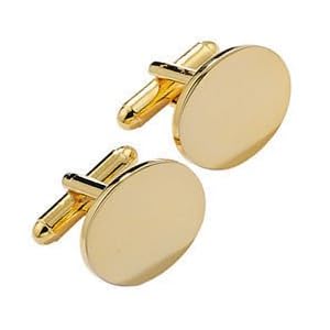 Gepersonaliseerde gouden ovale manchetknopen gegraveerd