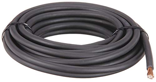Welding Cable, 6 Awg, 10 Ft., Black, Rubber