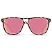 WearMe Pro | Polarized Large Double Bridge Aviator Sunglasses For Men Women (Peach Tortoise/Mirror Pink Lens)