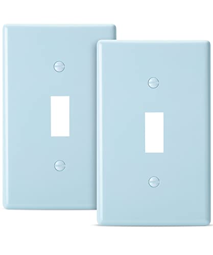 Bates- Blue Light Switch Plates, 2 Pack, Blue Light Switch Cover Plate, Blue Light Covers For Light Switch, Blue Outlet Plate Cover, Blue Light Switch Plate, Blue Light Plates Switch Covers #TOP2