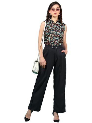 Image of KOTTY Women's High Waist Pleated Wide Leg Trousers