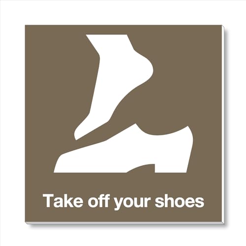 �C��E���ł�������/Take off your shoes/�v���[�g 15cm×15cm/�p��\�L