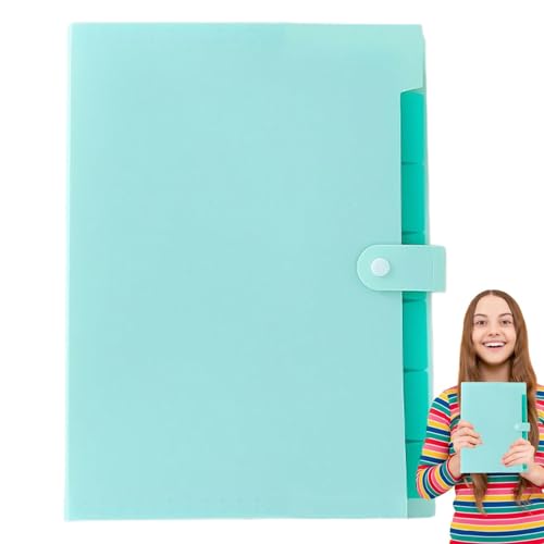 書類フォルダー - 書類整理用品,A4サイズ 携帯用収納用品 カラーレーベルと7ポケット付き 書類・レシート整理用