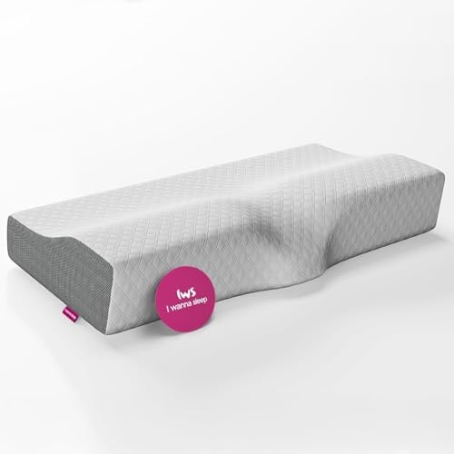 IWS Ergonomic Cervical Pillow - Spine Alignment Pillow - Memory F...