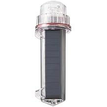 Solar Beacon Lamp Waterproof Fishing Buoy Signal Lamp Fishing Net Flashing Torpedo Warning Lamp Marine Tricolor LampC