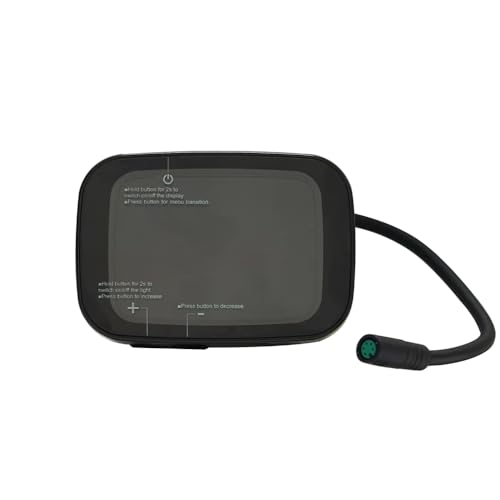 EBike Display, UART Protocol, 24V-60V ABS Colorful Cycling Computer, YL81C LCD Display, Waterproof Female 5-Hole Connector,Electric Bike Accessories,Panel Meter Screen Suitable for 22.2mm Handlebar