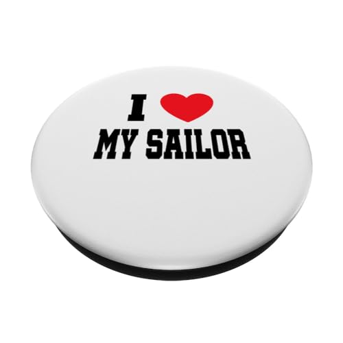 I Love My Sailor PopSockets Swappable PopGrip, Black - Image 2