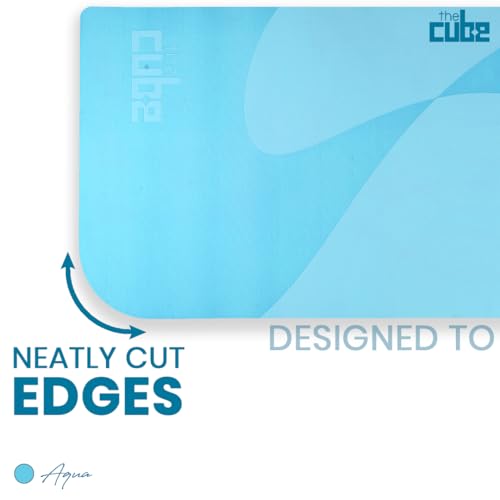 Image of The Cube Club Yoga Mats Extra Thick Non Slip Exercise Mats for Workout with Carrying Strap & Bag Eco Friendly AsanaTPE Yoga Mat for Men & Women 6MM Gym Mat (Aqua, 12 Month Warranty)