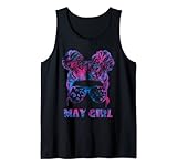 Photo Gallery may girl happy birthday tie dye carino per ragazza, donna, donna canotta Photo Gallery may girl happy birthday tie dye carino per ragazza, donna, donna canotta