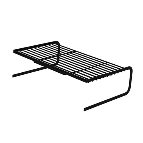 Support ordinateur portable métal noir et réhausseur moniteur avec étagère aérée - 5
