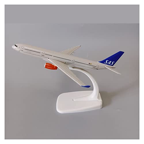 Modelo de avión SAS Airbus A330 réplica metálica Planetoy Set B de colección