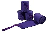 Big Black Horse Fleece Polo Leg Wraps - Purple - Set of 4 (Mini)