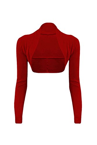 Bolero cardigan chaleco chaqueta corta unicolor de punto fino para mujer