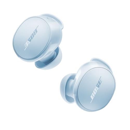 Bose QuietComfort 无线蓝牙耳机，具备主动降噪、麦克风、长达 8.5 小时的电池续航时间、深沉低音、IPX4 防水等级、冰蓝色 – 限量版