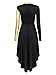 Winnrchan Choir Liturgical Dancewear for Women Long Sleeve Metallic Contemporary Dance Costumes Praise Dance Tunic Black X-Large