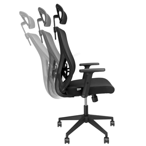 CRIVELO, Cadeira de Escritório Presidente Reclinável com Trava em 3 Posições, Ergonômica, Giratória,