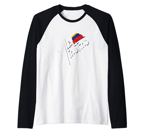 Flag Venezuela Raglan Baseball Tee, Black