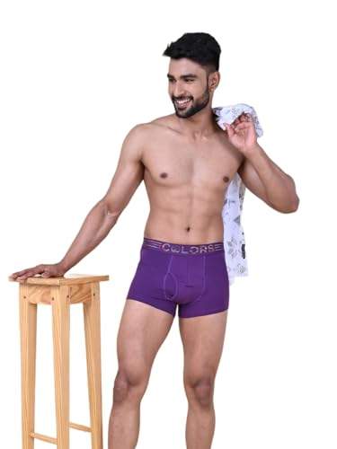 Image of Rupa Colors Solid Trunk for Men, Cotton Blend, Outer Elastic, Regular Fit, Pack of 1