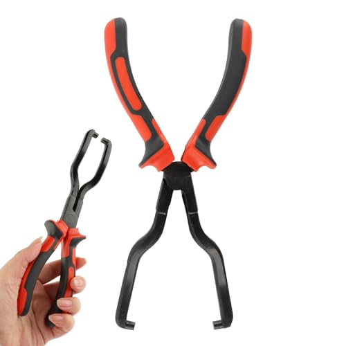 Hose Clamp Pliers, Universal Fule Fliter Tool Pipe Plier Wire Hose Grip Pliers, Petrol Clip Pipe Quick Release Remove Fuel Line Plier for Car Automotive Maintenance(Red)
