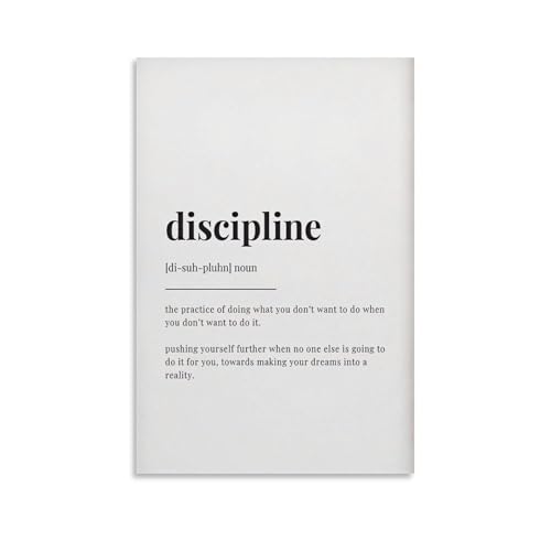 Discipline Definition Quote Best And Text Art, Canvas Printing Art