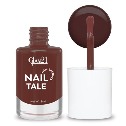 Image of Glam21 Nail Tale Nail Polish | Glossy Gel Finish | Rich Pigmentation | Chip Free | Quick Drying Formula | Long Lasting Nail Polish for Women | 9ml | Shade-15
