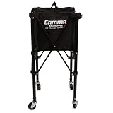 GAMMA Sports EZ Travel Cart, Tennis Pickleball & Padel Hopper, Portable Compact Design, Sturdy Lightweight Construction, EZ Bags, 150 Tennis Ball Capacity, Premium Carrying Case Included