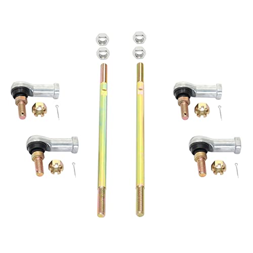 Tie Rod End Kit, Compatible With 2005-2013 Honda Foreman 500, 03-16 Honda Rincon 650/680, 01-14 Honda Foreman Rubicon 500, 93-00 Honda Fourtrax 300, Ball Joint Set, ATV UTV Part Accessories