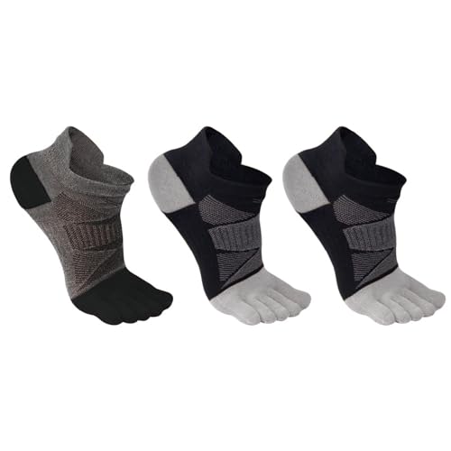 JEELAD COOLMAX Five Finger Socks Breathable for Men and Women Athletic Running