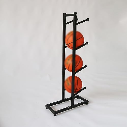 Porte-ballon vertical de basket et foot pour un gymnase parfaitement ordonné