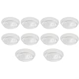 Vasiumic Robuste, transparente Kunststoff-Untersetzer, 10 Stück, runde Tablett-Teller für den Innen- und Außenbereich, um Wasseraustritt und Flecken zu verhindern, passend für 13 cm und 15 cm Töpfe