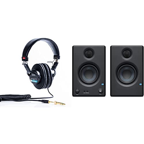 Sony MDR-7506 Studio-Kopfhörer geschlosse & PreSonus Eris E3.5 Multimedia-Lautsprecher Studiomonitore (Paar)