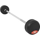 GORILLA SPORTS® Gummi Langhanteln - 10kg, 12,5kg, 15kg, 20kg, 25kg, 30kg, 35kg, 40kg, 45kg, 50kg...