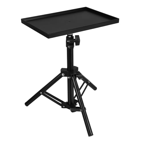 TOGEVAL Supporto Proiettore Tripode Regolabile in Ferro e Abs Base Antiscivolo Multifunzione per Laptop e Videoproiettori Altezza e Angolo Adattabili per Scrivania e Pavimento