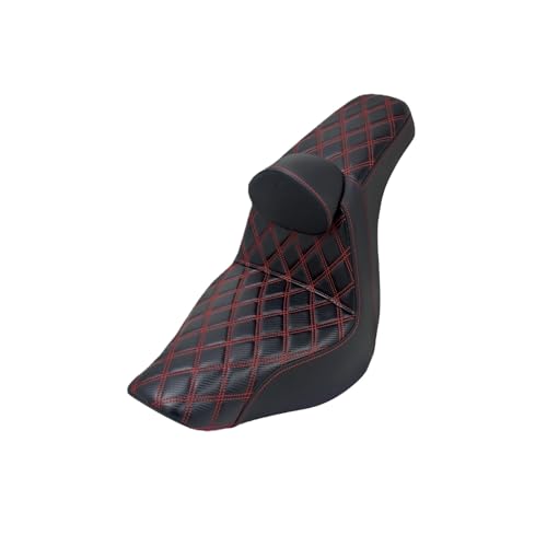 Cojín asiento para moto Low Rider de viaje largo con respaldo cómodo para el acompañante