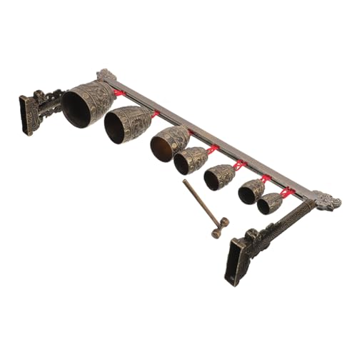 SUPVOX - SUPVOX Chinese Bell Instrument Chime Vintage Style Percussion Ornament with Seven Round Bells Compact Decorative Musical Instrument for Home and Office