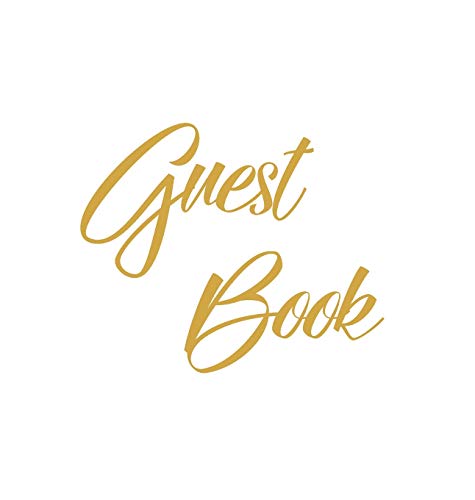 Gold Guest Book, Weddings, Anniversary, Party's, Special Occasions, Wake, Funeral, Memories, Christening, Baptism, Visitors Book, Guests Comments, ... Comments Book and Visitor Book (Hardback)
