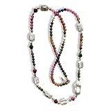 collana pietre dure rossa Prodotto Garantito Collana con di pietre dure multicolor e madreperle