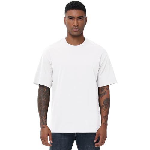 Image of KEEPSHOWING Mens Cotton T Shirts Short Sleeve Crew Neck Basic T-Shirt Essentials Crewneck Cotton T-Shirts Tees for Men