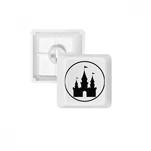 Touches PBT pour clavier mécanique blanc OEM sans lettrage motif château