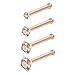 New 2026 Unisex Stainles Stell 1/4 16Pcs 20G Nose Rings For Women Men Surgical Steel Hypoallergenic Ring Indian Cute Cz Studs Jewelry Fashion Trendy Accessories Creative Gift For Women And Men